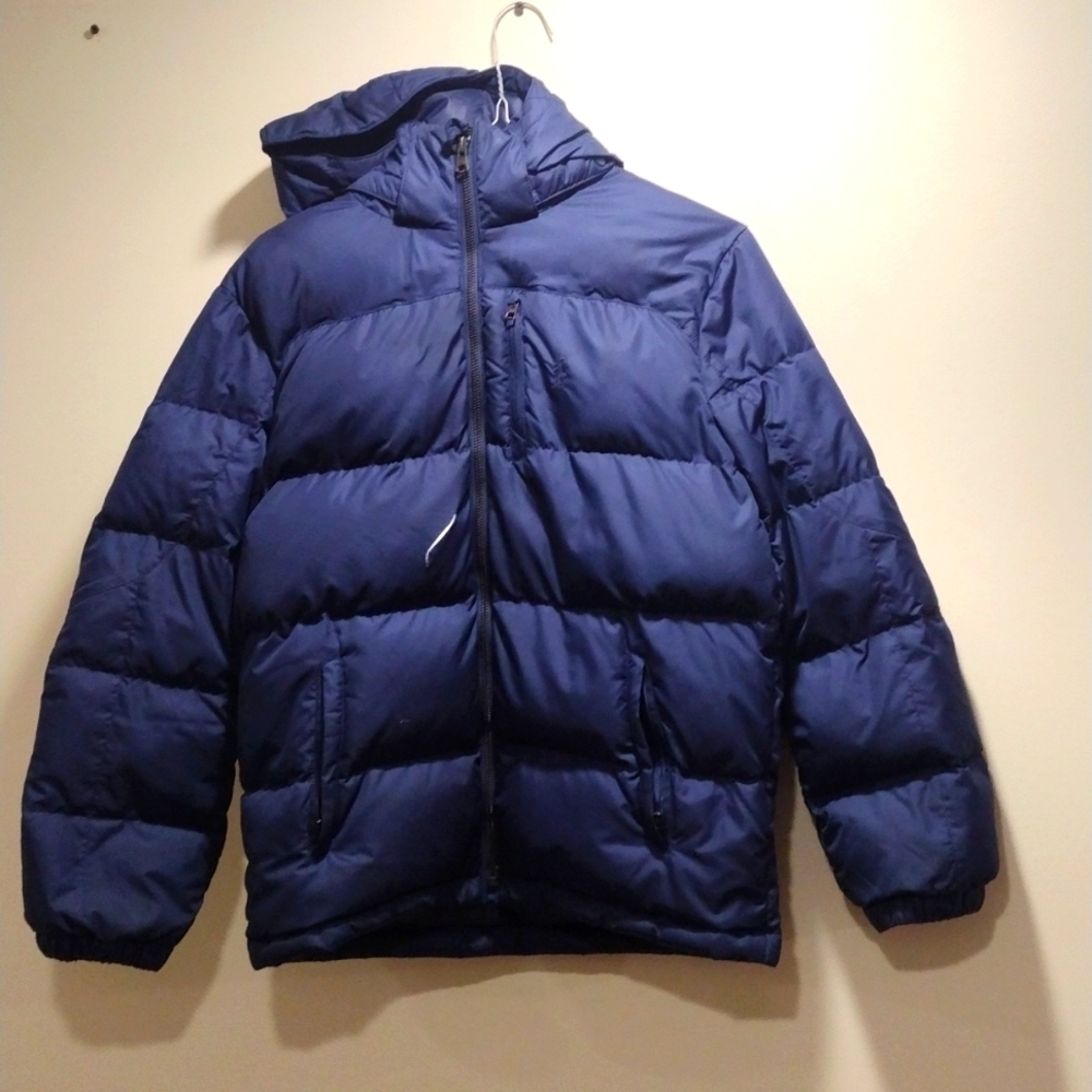 Polo Ralph Lauren Navy Blue Hooded Coat, Boys Size Large in excellent condition